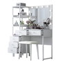 Hanah Home Mesa de Maquillaje BJ155 - 3852 con Iluminación y Puff